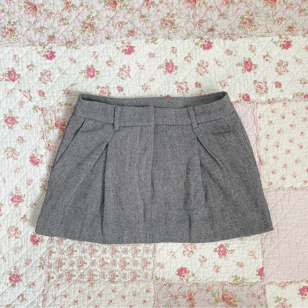 Forever 21 Office siren grey low waist mini skirt